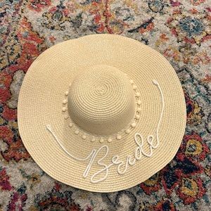 “Bride” wide rimmed sun hat